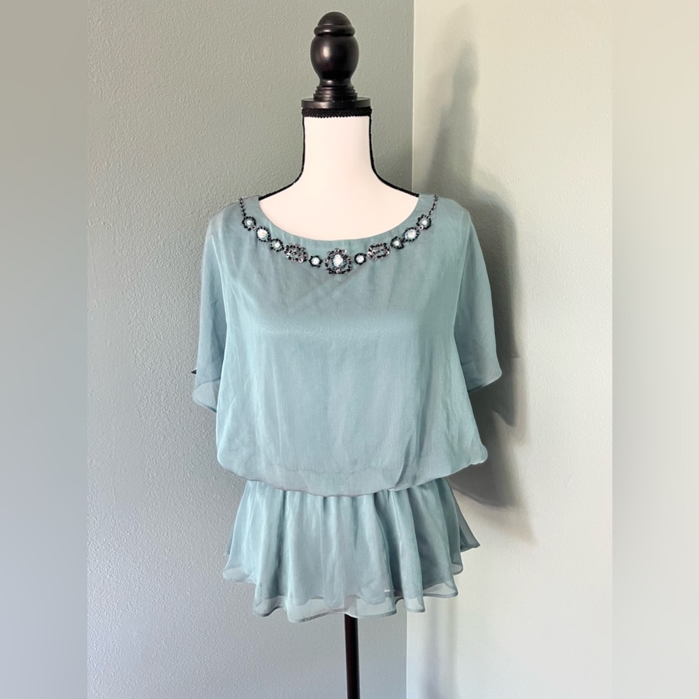 JR Nites By Carol Lin Top Blouse Size 6